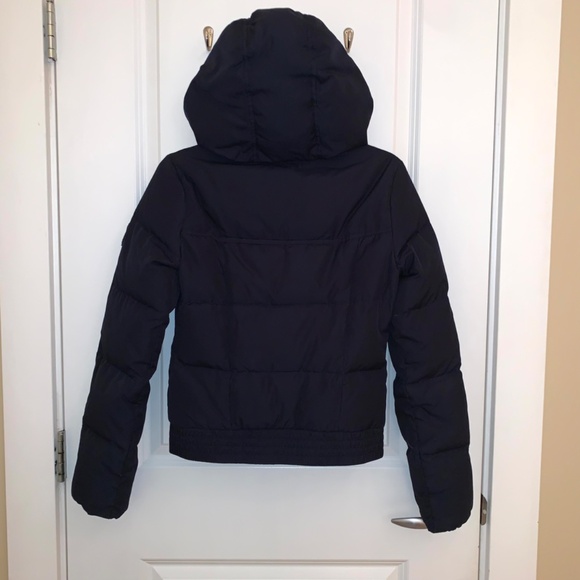 Abercrombie Kids Navy Blue Hooded Down Puffer Jacket Size XL - Picture 13 of 15